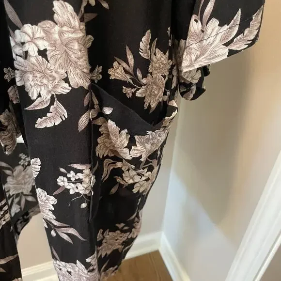 Spiritual Gangster Maya Floral Tie Front Kimono Cover-Up Sz One Size Versatile - Picture 4 of 14